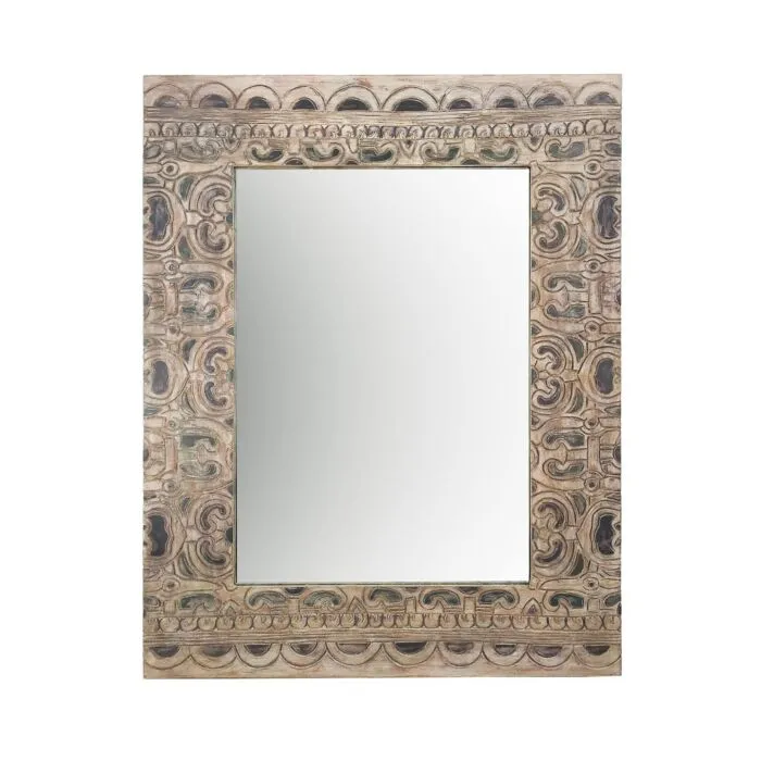 Grand miroir sculpté main