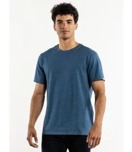Tee shirt manche courte recyclé bleu XS Ronda Blue Melee Chaud Devant