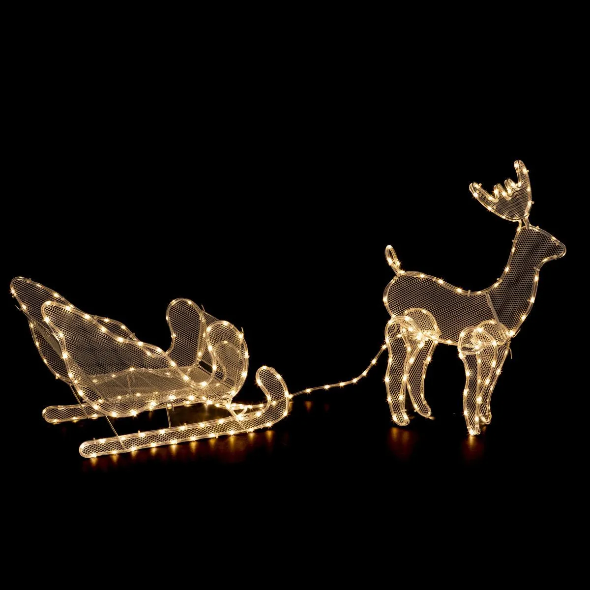 TRAINEAU ET RENNE EXTERIEUR 240 LEDS L.154CM