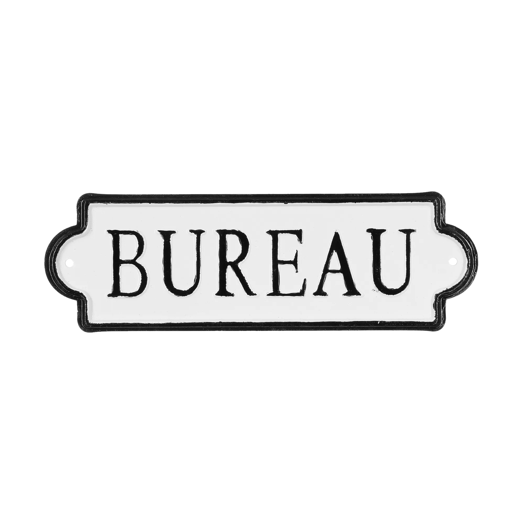 Plaque métal ROOM SIGNS coloris noir - 4MURS