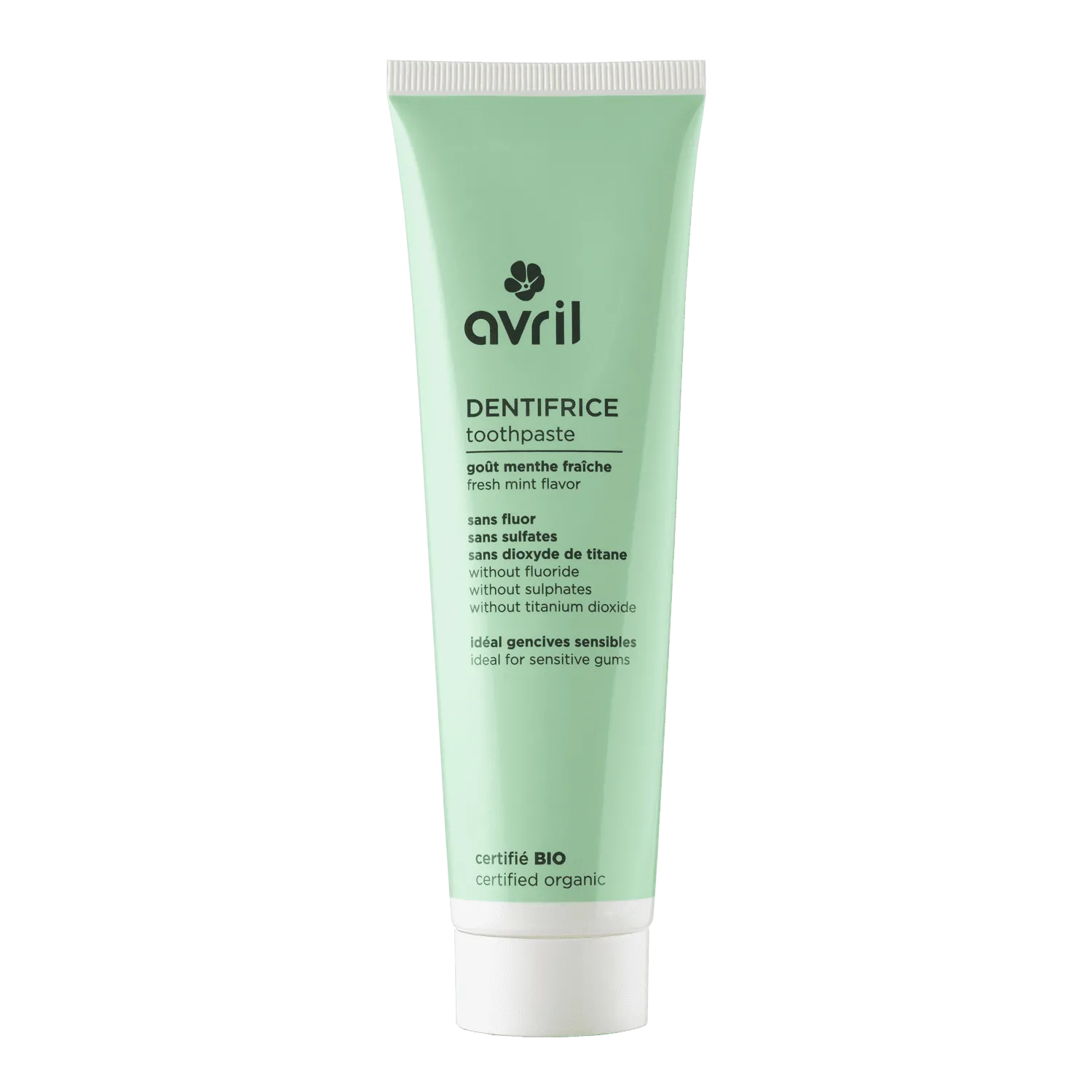 Avril Dentifrice BIO SANS FLUOR À LA MENTHE FRAÎCHE Menthe - 4MURS