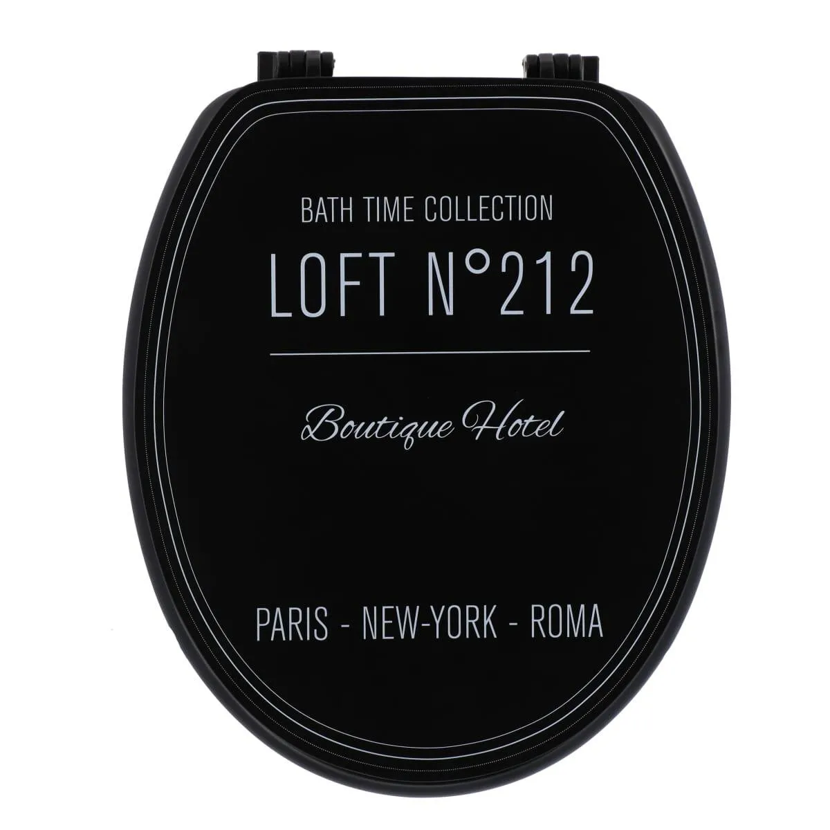 ABATTANT WC 18 POUCES DESIGN IMPRIME NEO RETRO NOIR