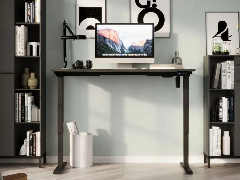 Bureau à hauteur variable électrique POLYGON 160 cm graphite