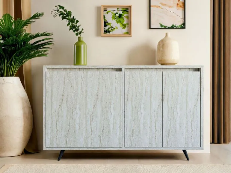 Buffet/bahut CHANCE 4 portes travertin