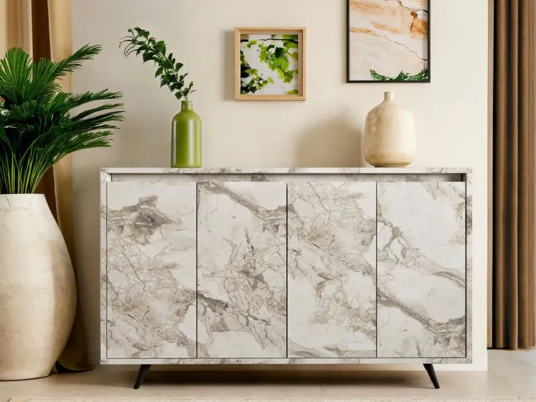 Buffet/bahut CHANCE 4 portes marbre