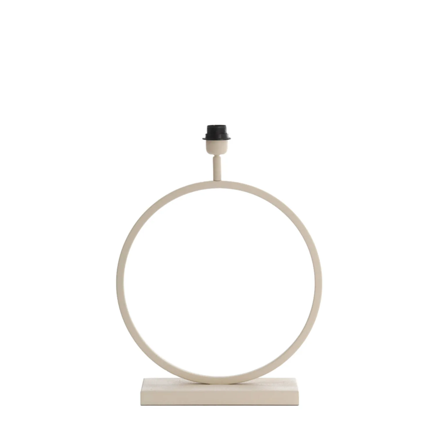 Support de lampe métallique ronde beige Light & Living Liva – H. 53 cm