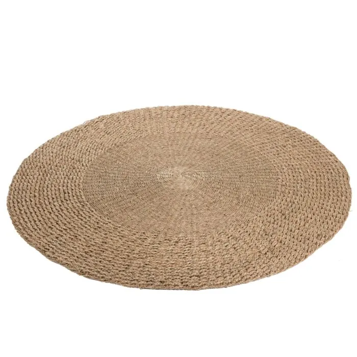Zéphyr, tapis rond, jonc de mer beige