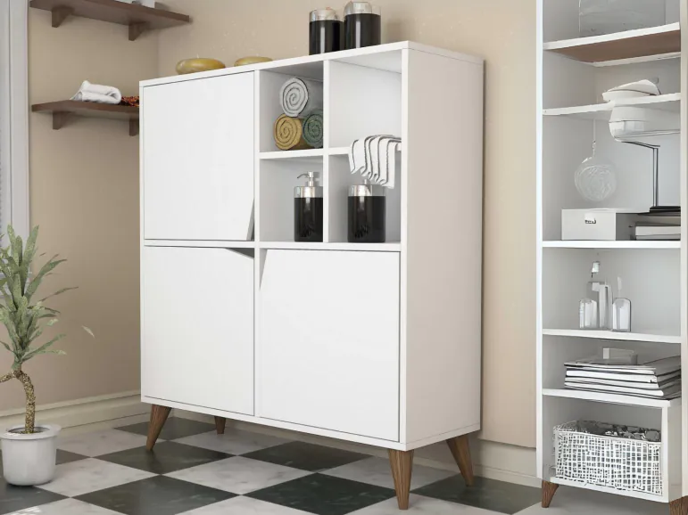 Commode PULSORA 3 portes blanc