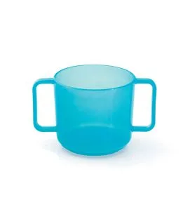 Tasse avec anses rond bleu polypropylène (pp) 20 cl Vaisselle Enfance Plastorex