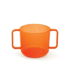 Tasse avec anses rond orange polypropylène (pp) 20 cl Vaisselle Enfance Plastorex