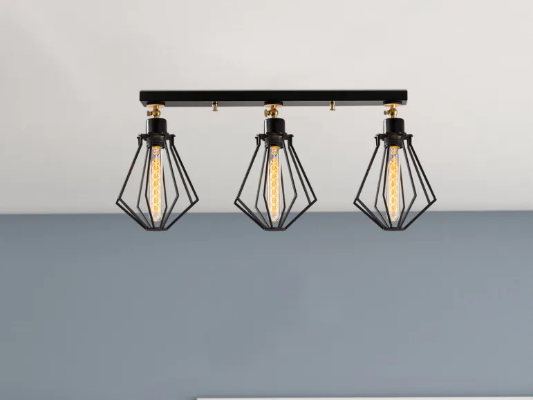 Plafonnier OYANI 3 lampes noir