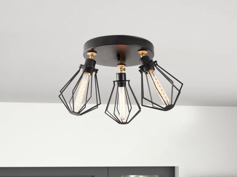 Plafonnier LOLO 3 lampes noir