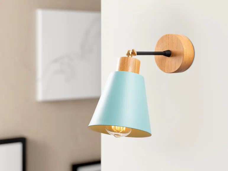 Applique murale MANORIA 1 lampe bleu clair