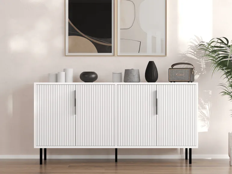 Buffet/bahut CLARO 4 portes blanc