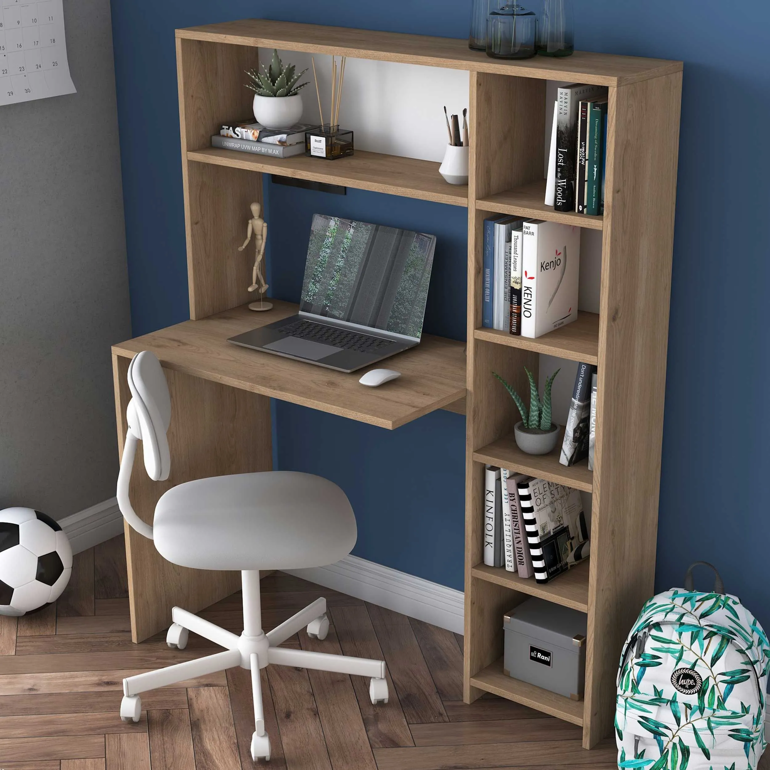 HA14 Bureau d'étude | 100 % MÉLAMINE | Chêne