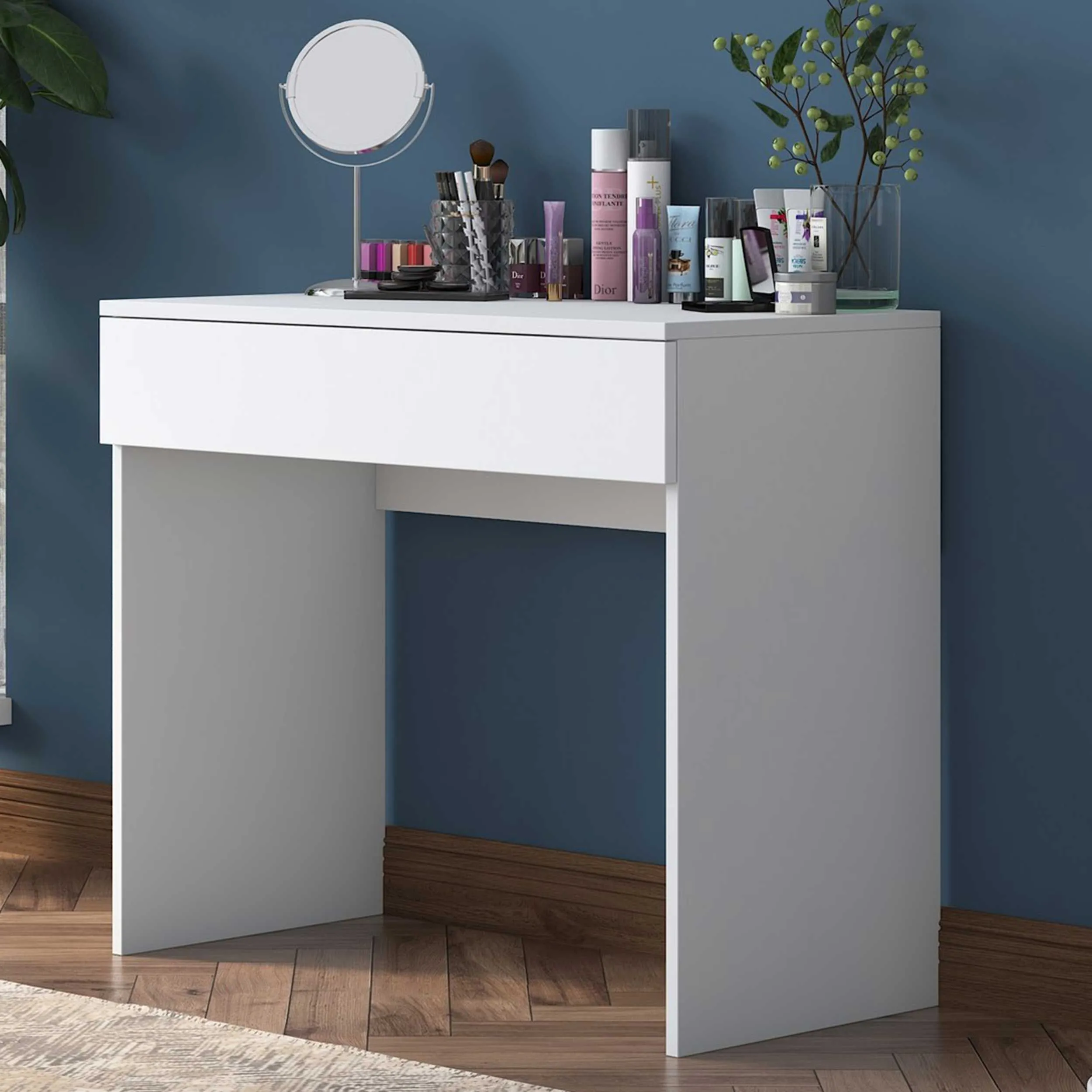 Bj104 Coiffeuse | 100 % MÉLAMINE | Blanc