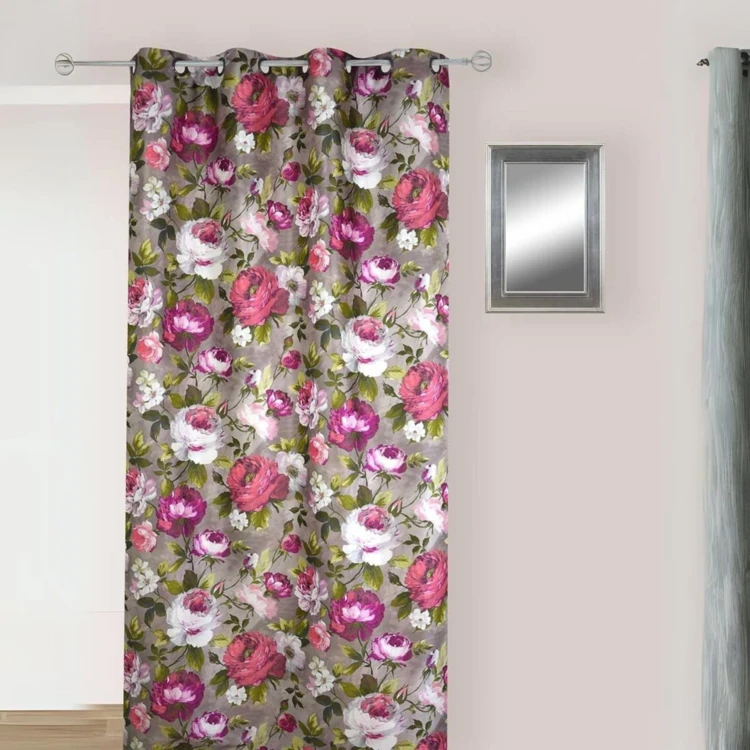 Rideau vintage motifs fleuris