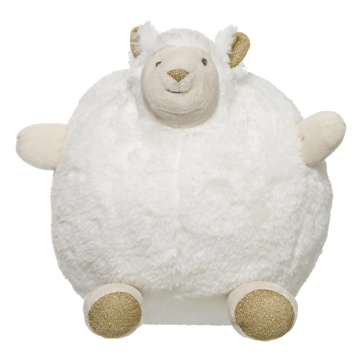 PELUCHE LAMA BLANC OR 27CM