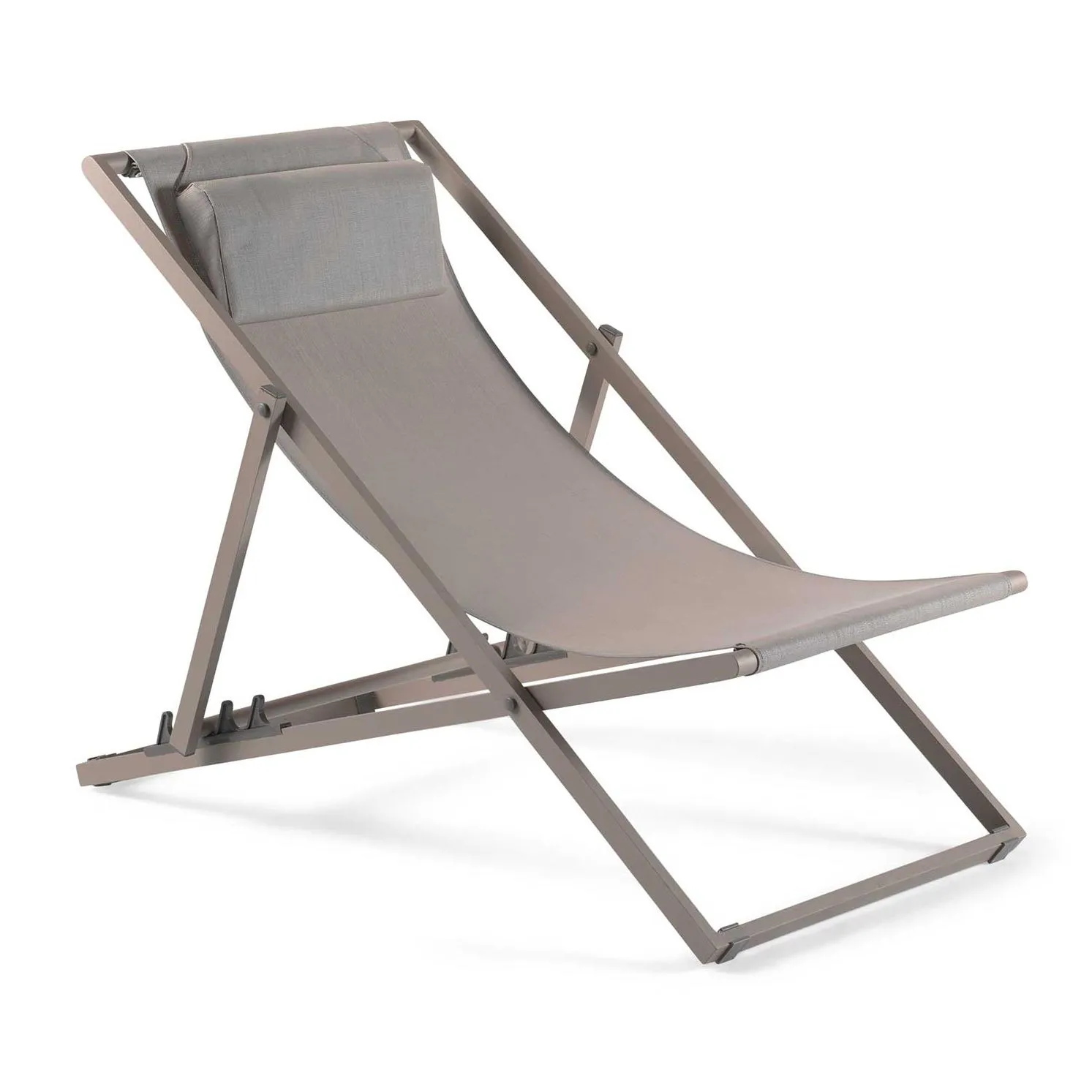 Chaise de plage Mallorca | 60 x 102 x 80 cm | Couleur champagne