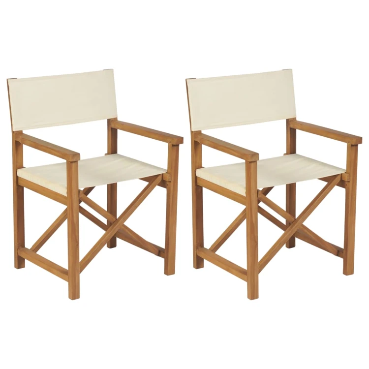 Lot de 2 chaises pliantes en Teck Saint-Tropez
