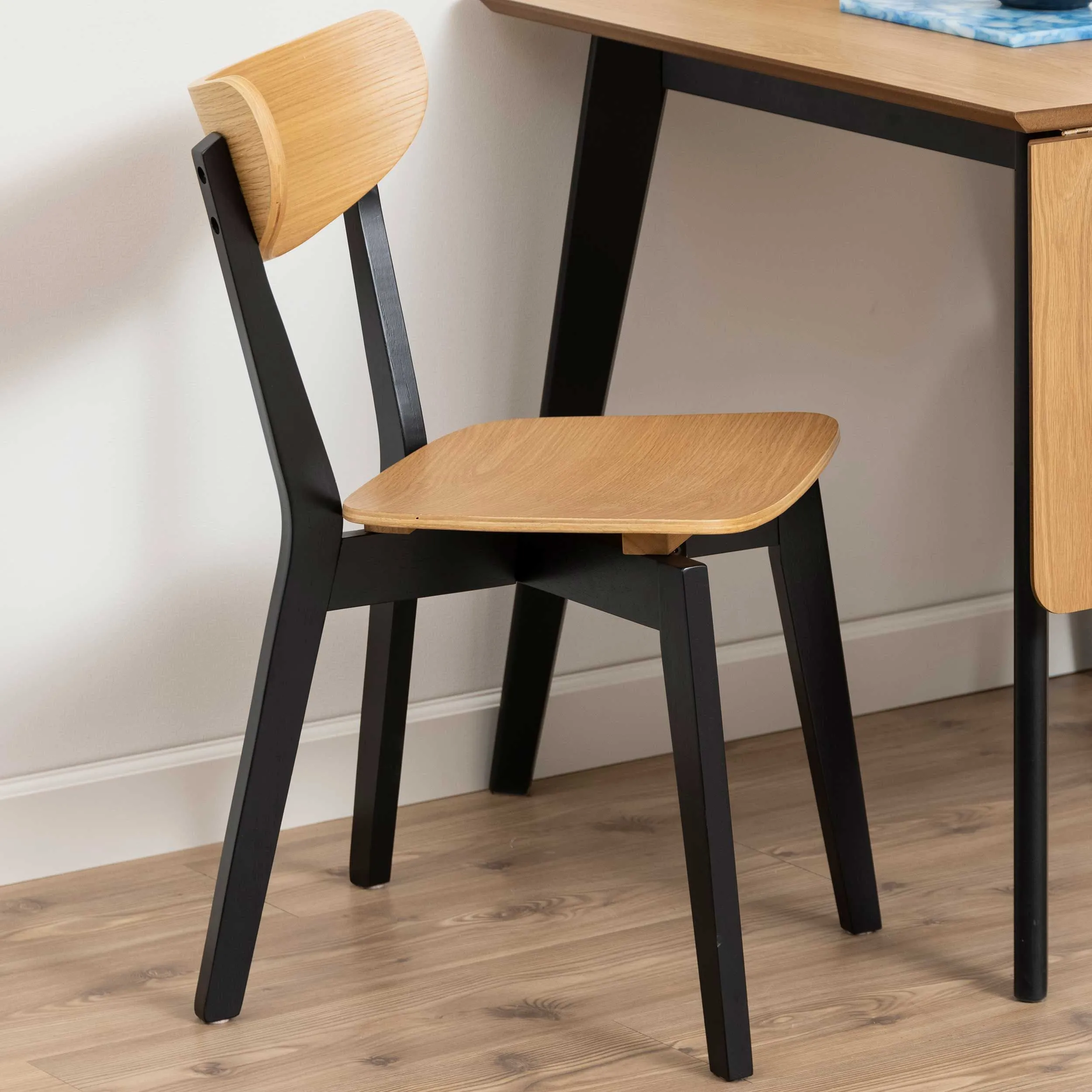 Chaise de salle à manger Roxby - bois/noir