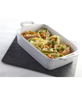 Plat rectangulaire blanc porcelaine 20x14 cm Bistronome Pro.mundi