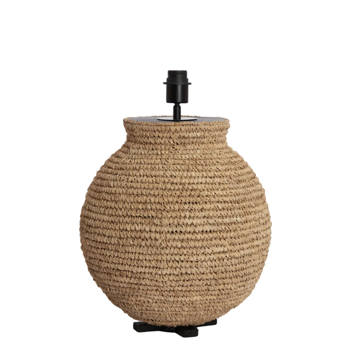 Lampe de table en rotin Light & Living Coryp en forme sphérique naturelle – H. 40 cm