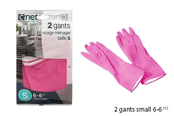 2 GANTS MENAGE LATEX 6
