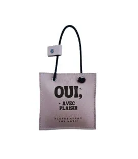 Accroche porte carré beige 12x12 cm Sonolys