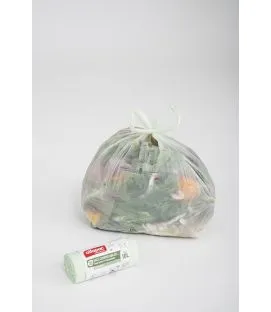 Sac à déchets fécule de pomme de terre vert 10 L Alfapac (30 pièces)