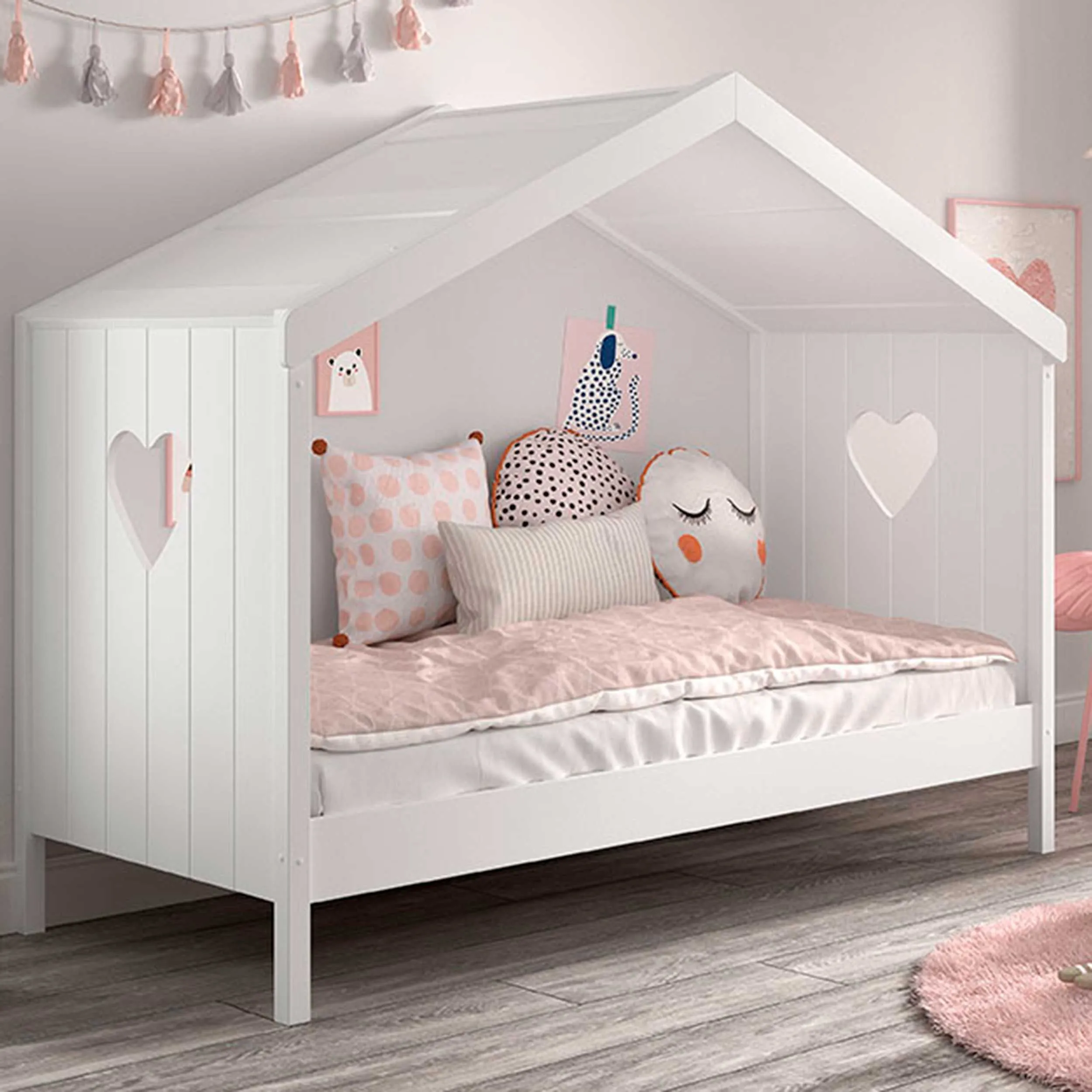 Sommier ouvert Amori 90x200 cm - blanc