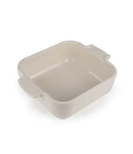 Plat à four carré ivoire porcelaine 18 cm Céramique Peugeot Saveurs