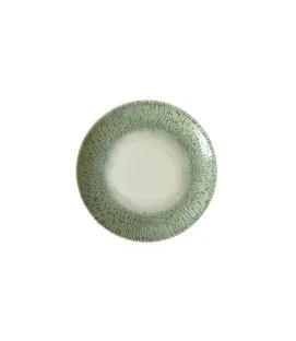 Assiette coupe vert porcelaine vitrifiée Ø 21,7 cm Butterfly Dudson