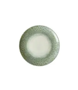 Assiette coupe vert porcelaine vitrifiée Ø 27 cm Butterfly Dudson