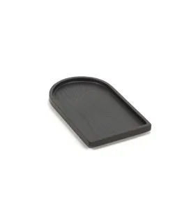 Assiette à bord droit rectangulaire ébène bois 30 cm La Mère Serax