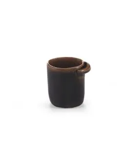 Tasse à expresso ovale Brown grès émaillé 7 cl 5,8 cm Out Of Lines Serax
