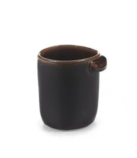 Mug ovale Brown grès émaillé 25 cl Ø 8,8 cm Out Of Lines Serax