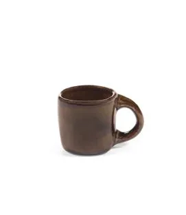 Tasse à expresso ovale ocre grès émaillé 10 cl 7 cm Out Of Lines Serax