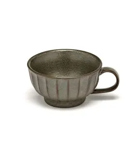 Tasse à cappuccino vert grès émaillé 20 cl Ø 10 cm Inku Serax