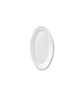 Assiette ovale ovale blanc porcelaine 18,5x10 cm Silhouette Serax