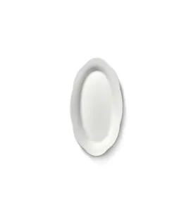 Assiette haute ovale blanc porcelaine 23,5x10 cm Silhouette Serax