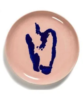 Plat rond delicious pink poivron bleu grès émaillé Ø 11,5 cm Feast By Ottolenghi Serax