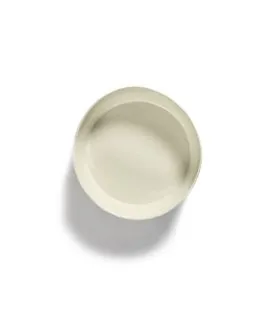 Saladier rond blanc swirl - stripes bleu grès émaillé Ø 28,5 cm Feast By Ottolenghi Serax