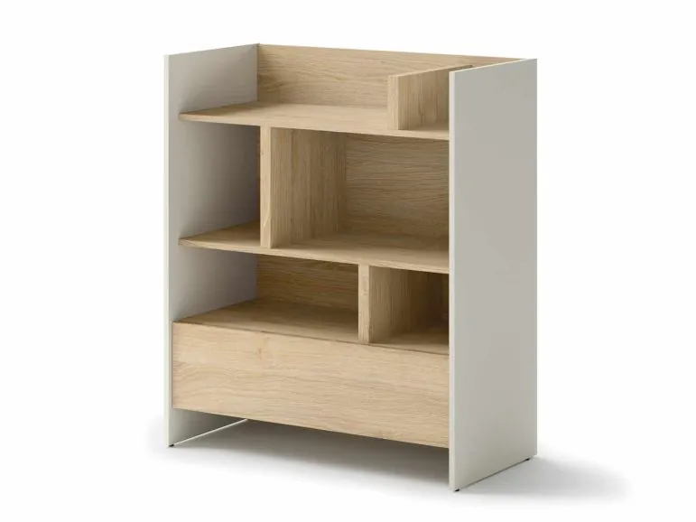 Bibliothèque CONCEPTION PRO 108 cm cachemire/chêne nagano