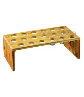 Présentoir haut pour cônes en pin et verrines bambou 46 cm x 14 cm Pro.mundi