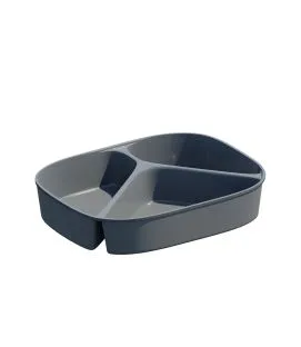 Barquette gris 23,6x18,1x4,7 cm 880 ml (48 pièces)