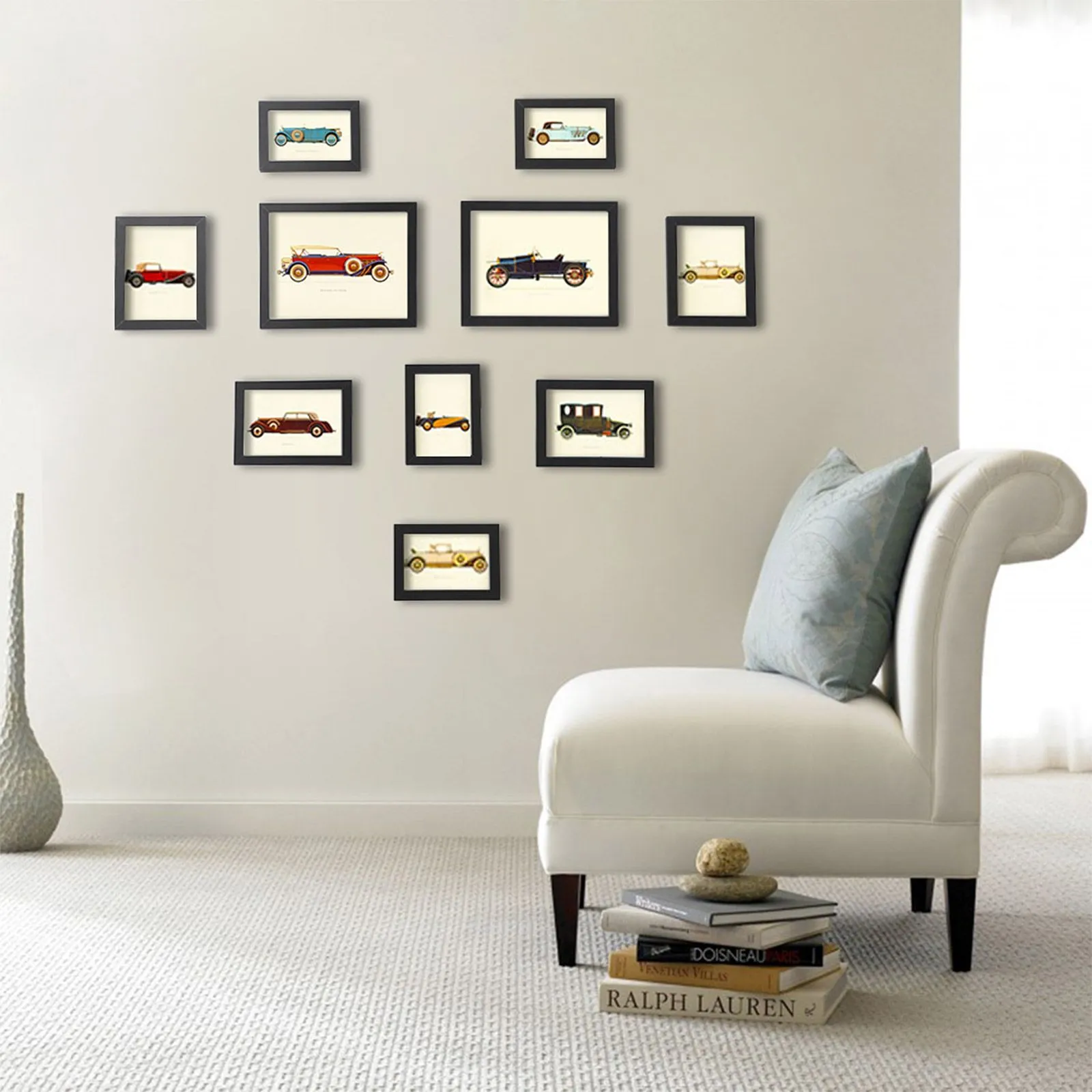 Set de cadres photo Songmics - 10 cadres, différentes tailles, noir