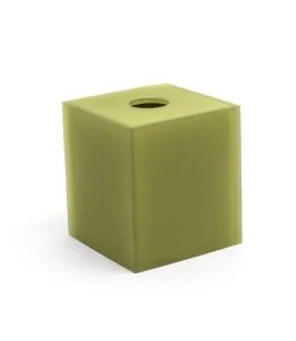Boîte à mouchoirs carré vert résine Nassau Foh
