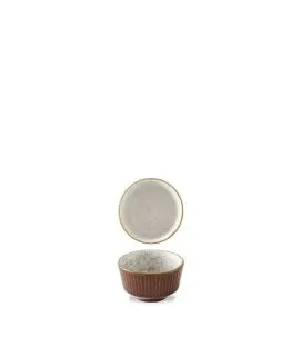 Pot à sauce rond brun porcelaine vitrifiée Ø 6,9 cm Nourish Cinnamon Churchill