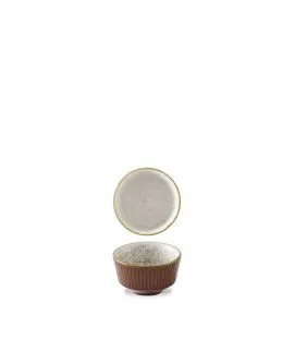 Pot à sauce rond brun porcelaine vitrifiée Ø 8 cm Nourish Cinnamon Churchill